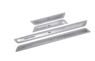 Scuff plate set(4 pieces)Alum. With "Jetta" lettering