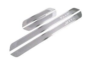 Scuff plate set(4 pieces)Alum. With "Jetta" lettering