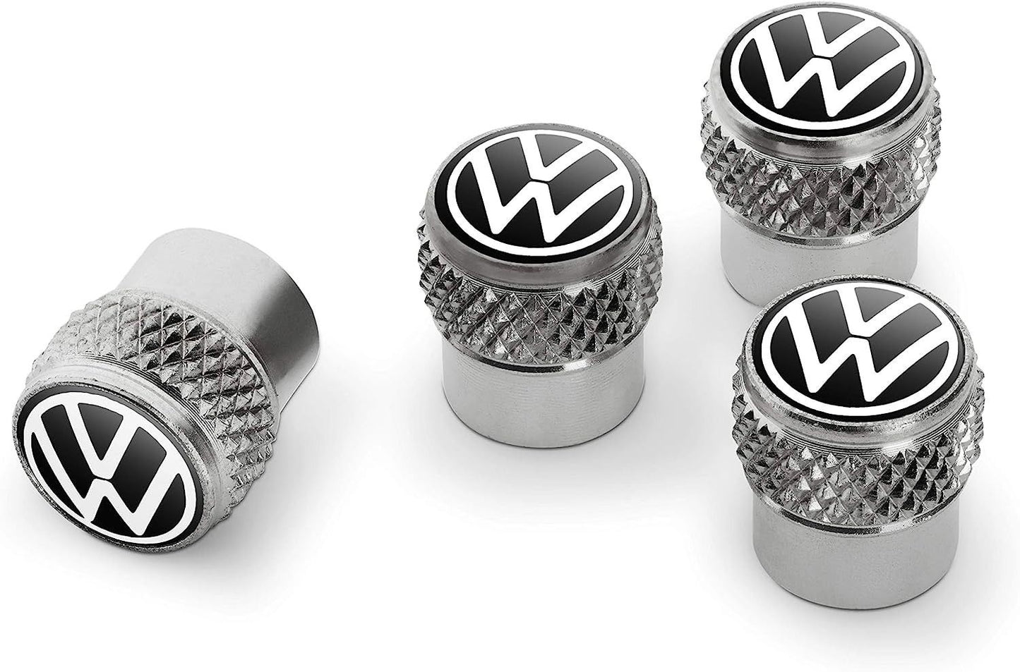 Volkswagen Tire Valve Cap Set with VW Logo 000071215D